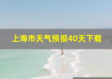 上海市天气预报40天下载