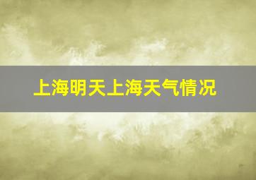 上海明天上海天气情况