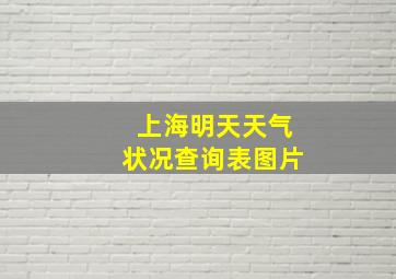 上海明天天气状况查询表图片