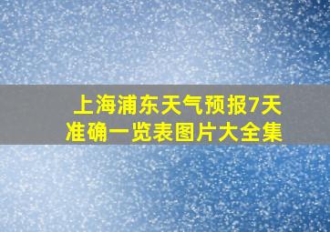 上海浦东天气预报7天准确一览表图片大全集