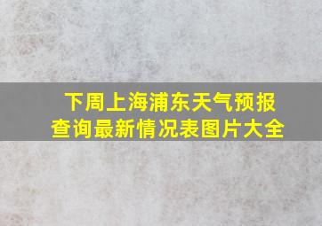 下周上海浦东天气预报查询最新情况表图片大全