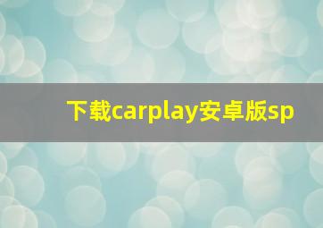 下载carplay安卓版sp