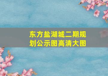 东方盐湖城二期规划公示图高清大图