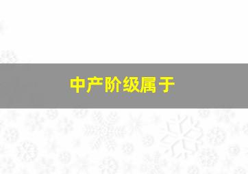 中产阶级属于