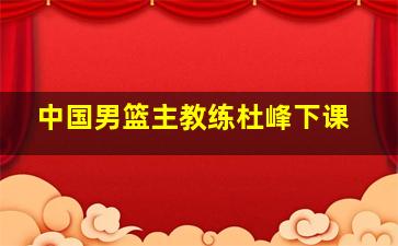 中国男篮主教练杜峰下课