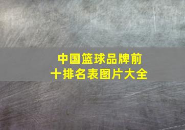 中国篮球品牌前十排名表图片大全