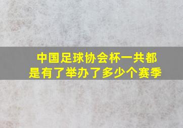 中国足球协会杯一共都是有了举办了多少个赛季