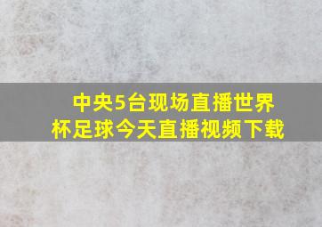 中央5台现场直播世界杯足球今天直播视频下载