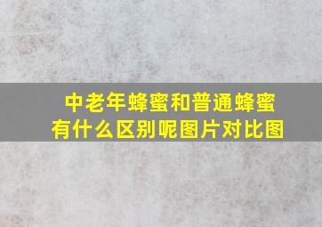 中老年蜂蜜和普通蜂蜜有什么区别呢图片对比图