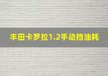 丰田卡罗拉1.2手动挡油耗