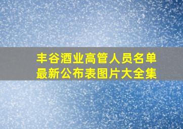 丰谷酒业高管人员名单最新公布表图片大全集