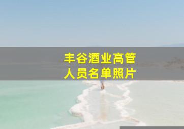 丰谷酒业高管人员名单照片