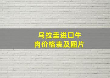 乌拉圭进口牛肉价格表及图片