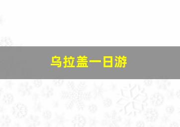 乌拉盖一日游