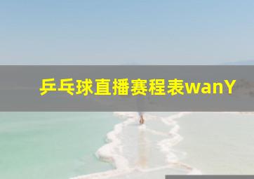 乒乓球直播赛程表wanY