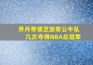 乔丹带领芝加哥公牛队几次夺得NBA总冠军