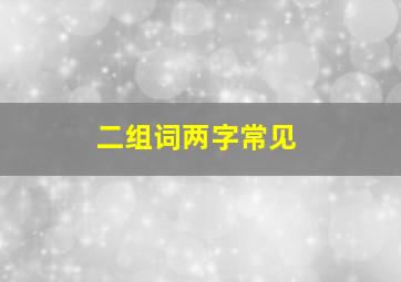 二组词两字常见