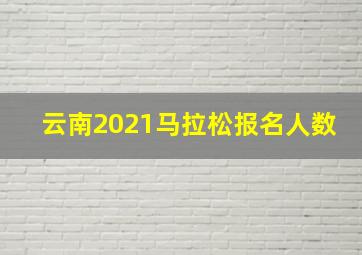 云南2021马拉松报名人数