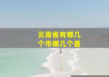 云南省有哪几个市哪几个县