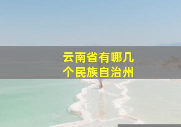 云南省有哪几个民族自治州