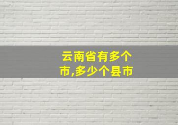 云南省有多个市,多少个县市