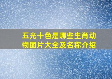 五光十色是哪些生肖动物图片大全及名称介绍