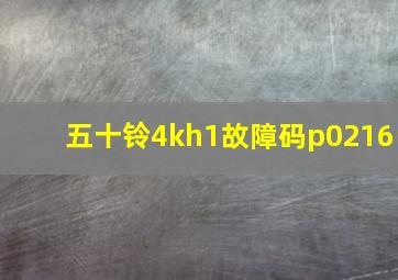 五十铃4kh1故障码p0216