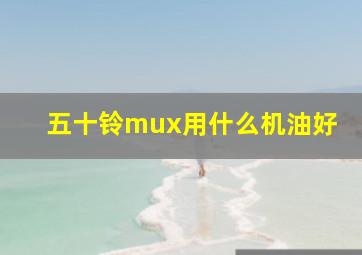 五十铃mux用什么机油好