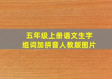 五年级上册语文生字组词加拼音人教版图片