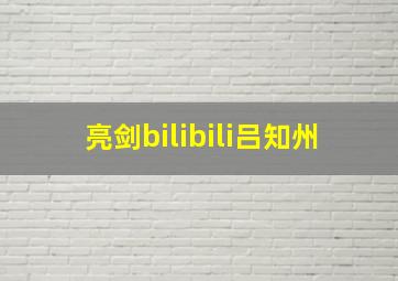 亮剑bilibili吕知州