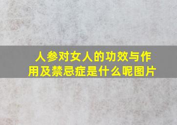 人参对女人的功效与作用及禁忌症是什么呢图片