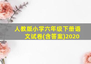 人教版小学六年级下册语文试卷(含答案)2020