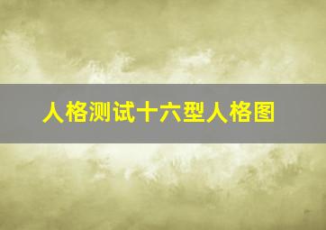 人格测试十六型人格图