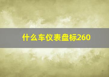 什么车仪表盘标260