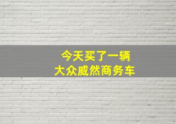 今天买了一辆大众威然商务车