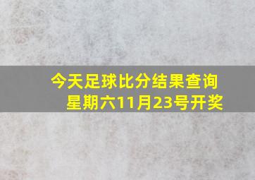 今天足球比分结果查询星期六11月23号开奖