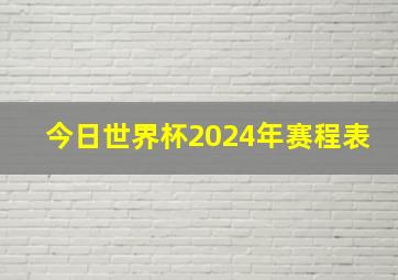 今日世界杯2024年赛程表