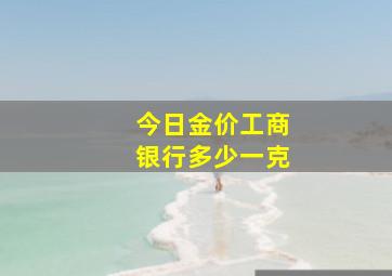 今日金价工商银行多少一克