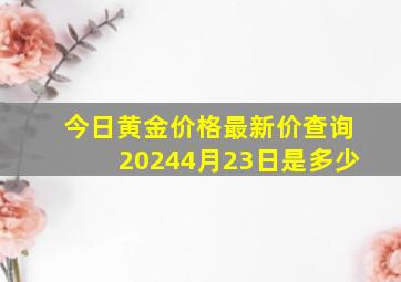 今日黄金价格最新价查询20244月23日是多少