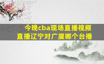 今晚cba现场直播视频直播辽宁对广厦哪个台播