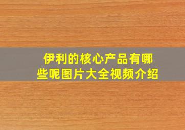 伊利的核心产品有哪些呢图片大全视频介绍