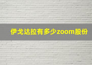 伊戈达拉有多少zoom股份