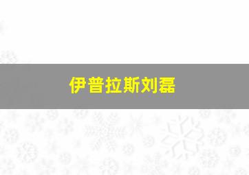 伊普拉斯刘磊