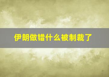 伊朗做错什么被制裁了