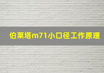 伯莱塔m71小口径工作原理