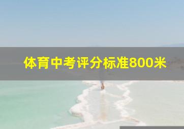 体育中考评分标准800米