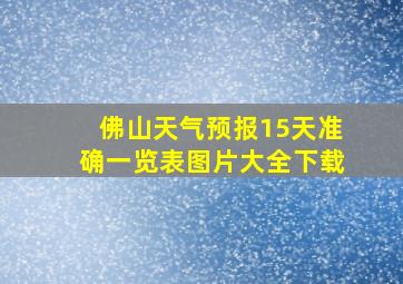 佛山天气预报15天准确一览表图片大全下载