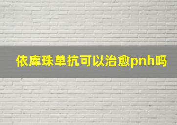 依库珠单抗可以治愈pnh吗