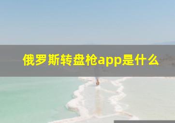 俄罗斯转盘枪app是什么