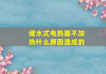 储水式电热器不加热什么原因造成的